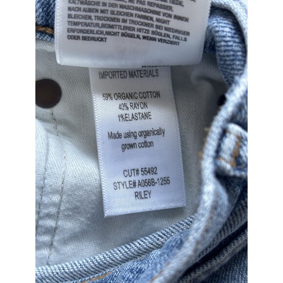 Agolde Jeans Womens 24 Riley High Rise Straight Leg‎ Stretch Crop Button Fly - Picture 8 of 12